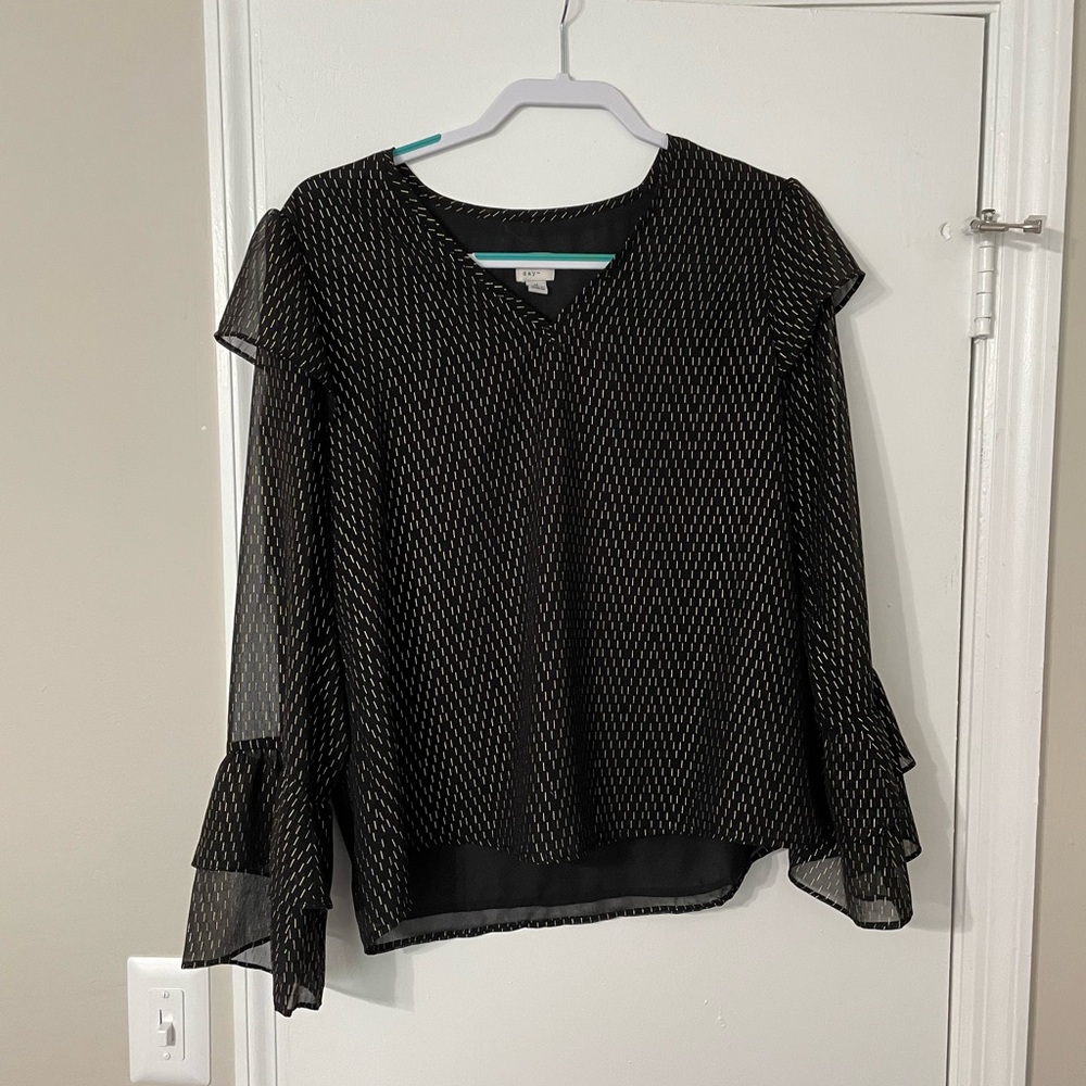 a new day Black Sheer Women's Top M
